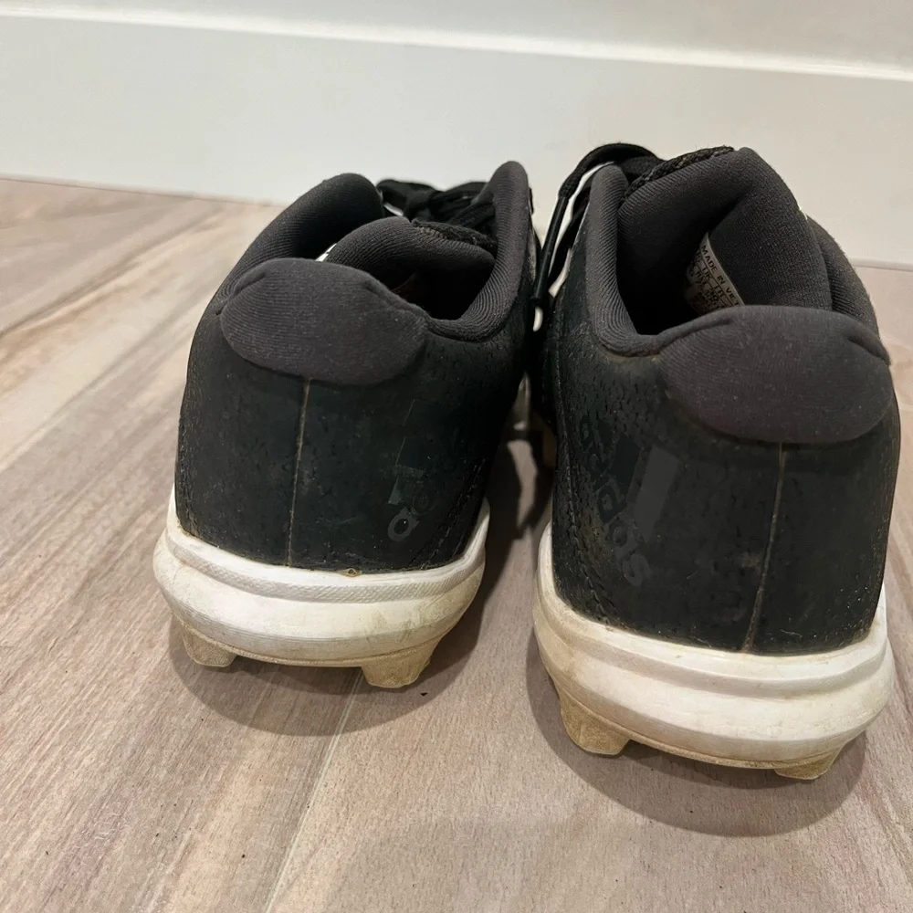 Adidas Afterburner Kids Black and White Cleats Size 12 - Picture 7 of 12